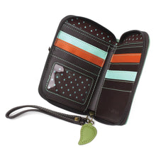 Load image into Gallery viewer, Zip Around Wallet - Cow Teal