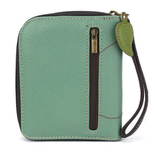 Load image into Gallery viewer, Zip Around Wallet - Cow Teal