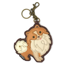 Load image into Gallery viewer, Key Fob/Coin Purse - Pomeranian