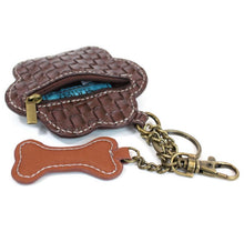 Load image into Gallery viewer, Key Fob/Coin Purse - Teal Pawprint