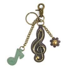 Load image into Gallery viewer, Metal Charming Keychain - Treble Clef