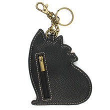 Load image into Gallery viewer, Key Fob/Coin Purse - Black Cat

