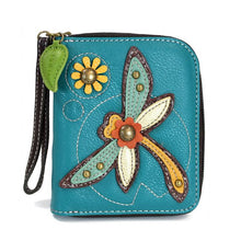 Load image into Gallery viewer, Zip Around Wallet - Dragonfly
