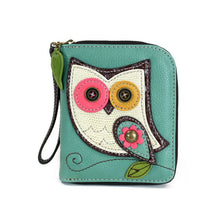 Load image into Gallery viewer, Zip Around Wallet -  Owl
