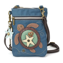 Load image into Gallery viewer, Cell Phone Crossbody Turquoise Turtle
