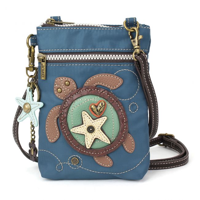 Cell Phone Crossbody Turquoise Turtle