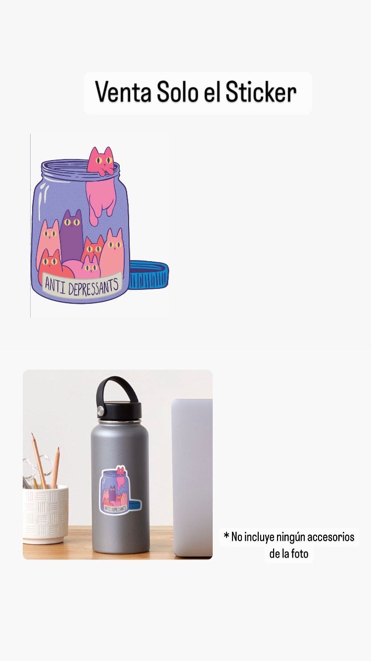 Sticker Cats Anti Depressants