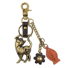 Load image into Gallery viewer, Metal Charming Keychain - Slim Cat
