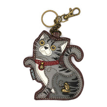 Load image into Gallery viewer, Key/Coin Grey Tabby Cat
