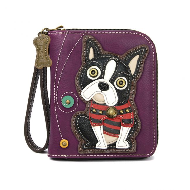 Zip Around Wallet -  Boston Terrier