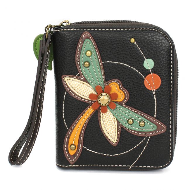 Zip Around Wallet - Dragonfly Black