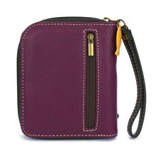 Load image into Gallery viewer, Zip Around Wallet - Grey Tabby Purple
