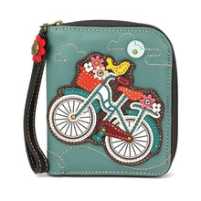 Load image into Gallery viewer, Zip Around Wallet - Bicycle

