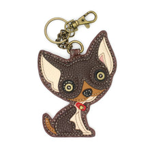Load image into Gallery viewer, Key Fob - Chihuahua Dark Brown
