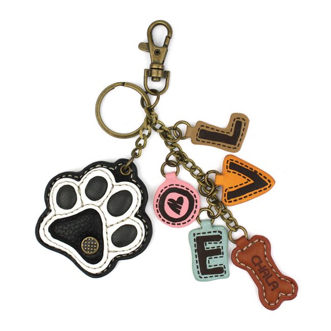 Key Chain Charms Paw and Love